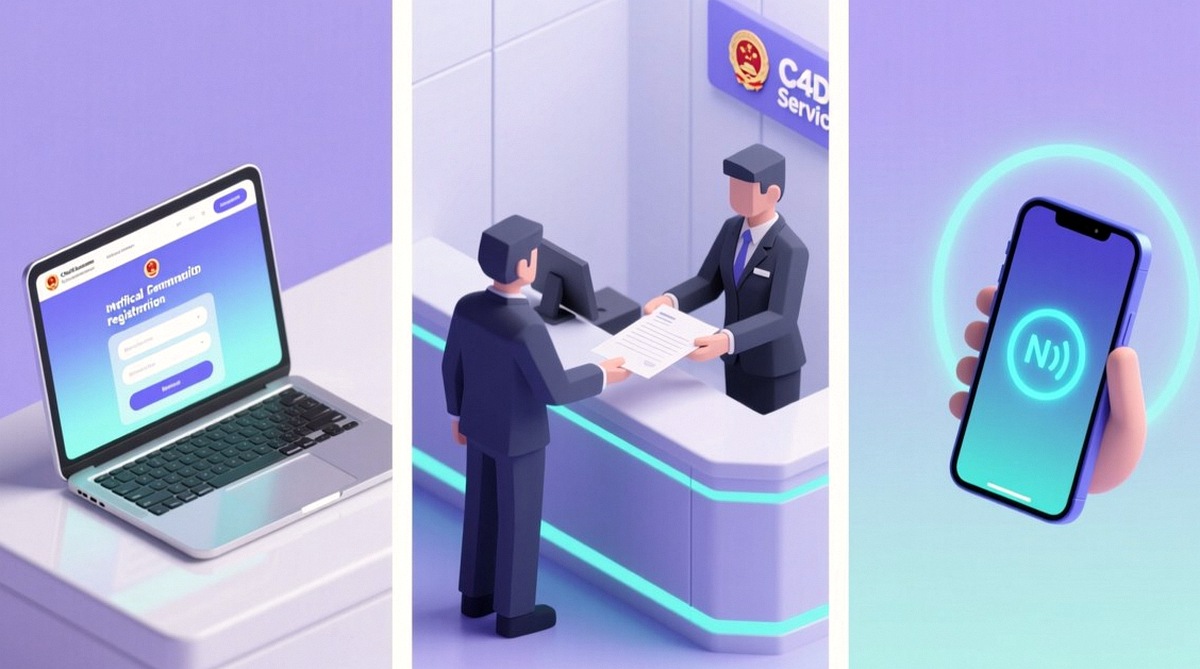 mobile-id-card-issuance-ic-q - (사진: 정부24 온라인 신청 또는 민원 창구 방문 후 스마트폰 후면 NFC 태깅으로 이어지는 (현장 체크포인트 안내 이미지 2)